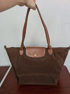 Longchamp Le Pliage Original L - Brown Long Handle LLH