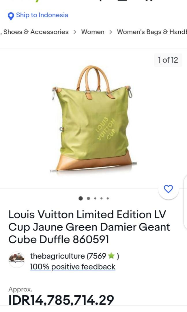 Louis Vuitton Limited Edition LV Cup Jaune Damier Geant America