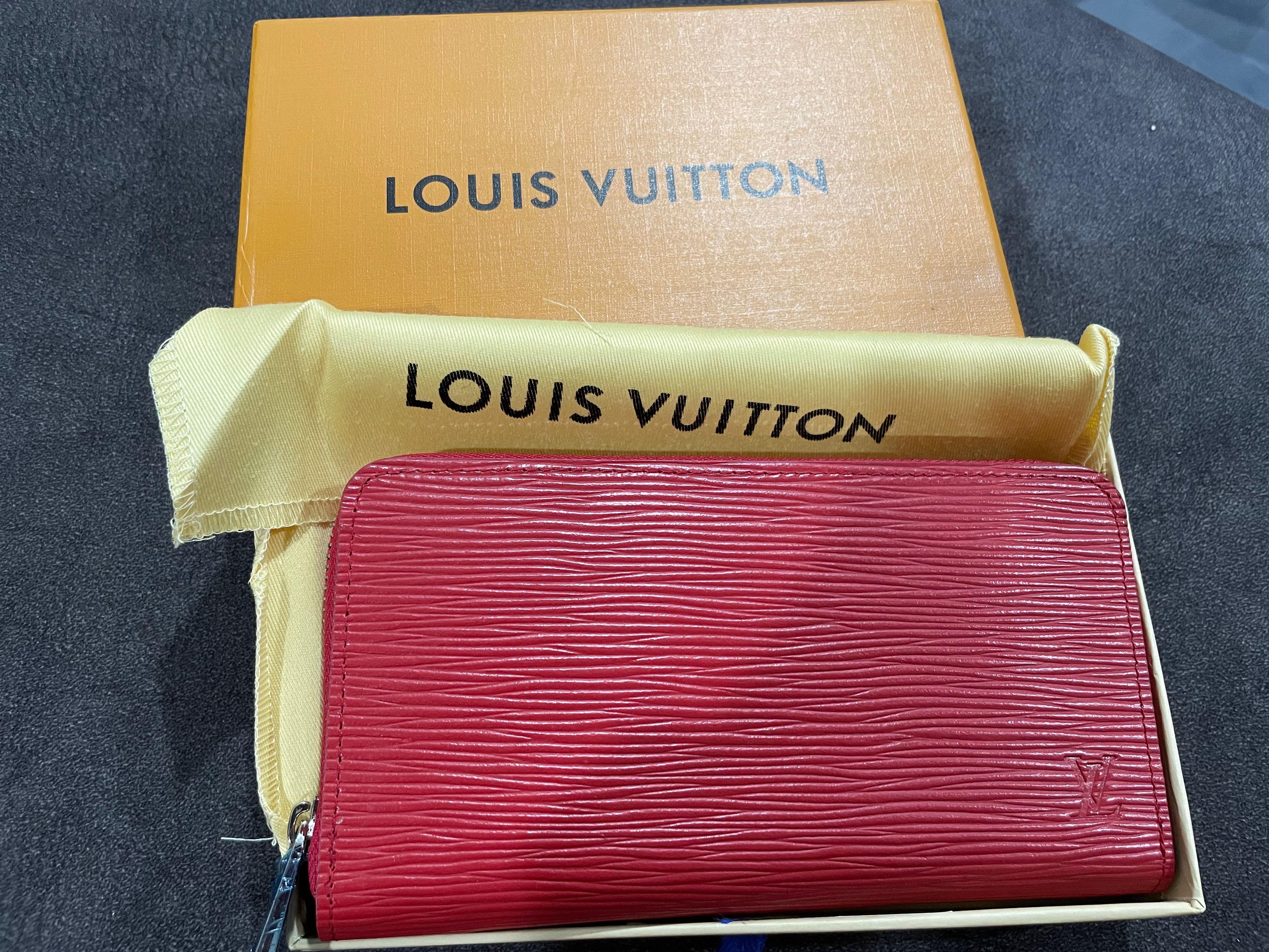 Louis Vuitton Zippy Long Wallet Red Remarque LV, Luxury, Bags
