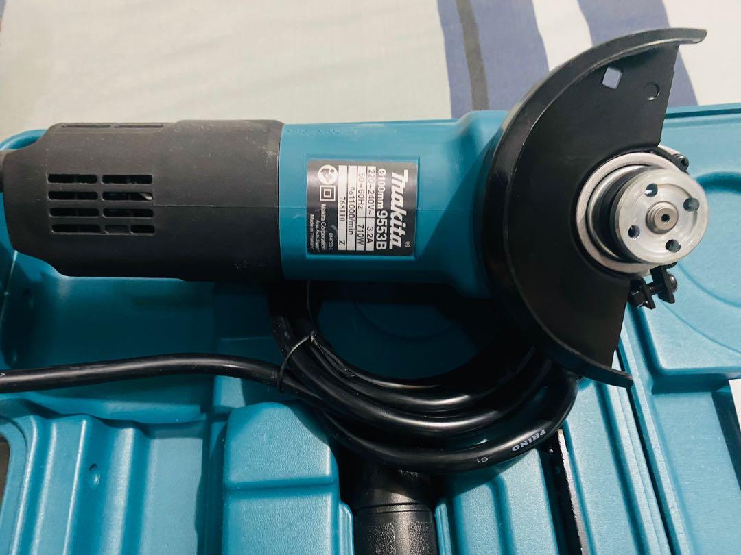 Makita 9553BKX 4-inch (100mm) Angle Grinder (710W) with Makita Carrying ...