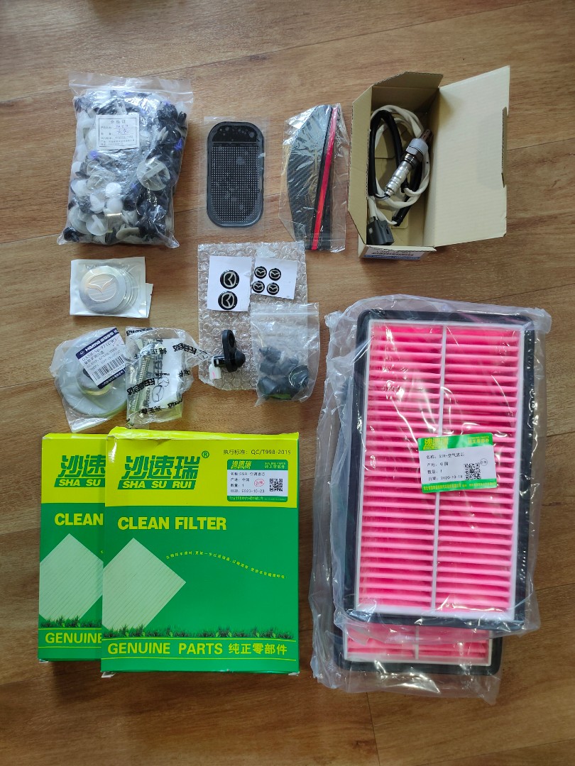 1 lot Mazda 8 MPV O2 sensor,Air Filter,Aircon Cabin Filter,misc items