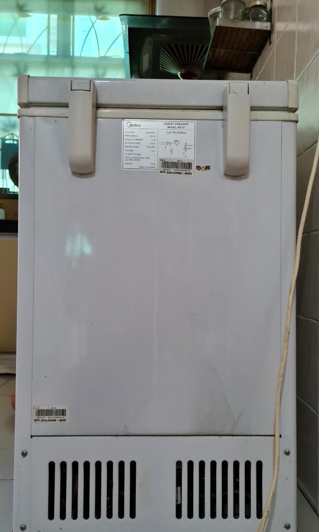 Midea deep freezer 61 Liter, TV & Home Appliances, Kitchen Appliances