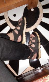 MKS SHOES 36 GHILLIE BLACK 100K AJA
