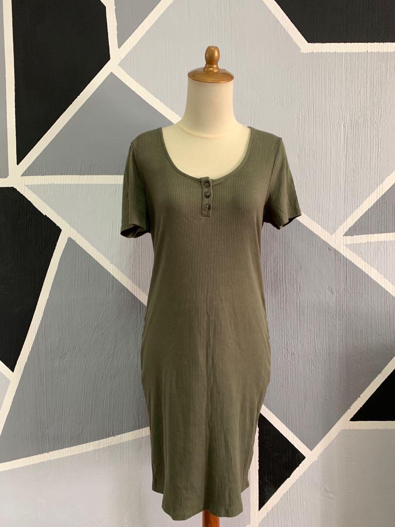 olive green frock