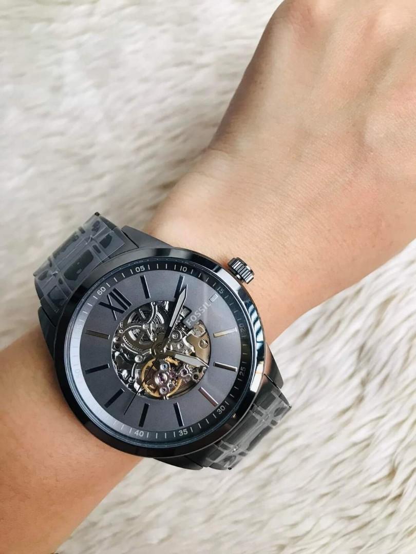 48mm flynn automatic shop gunmetal stainless steel watch