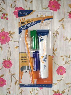 Pet Toothpaste and Toothbrush Set