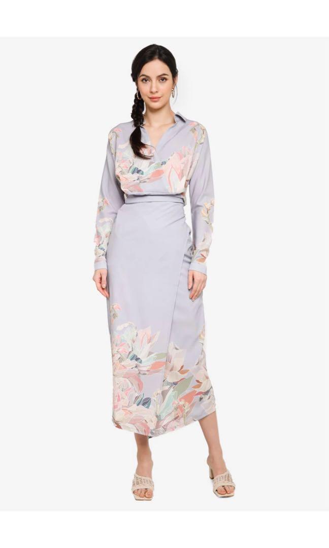 Batik wrap dress top