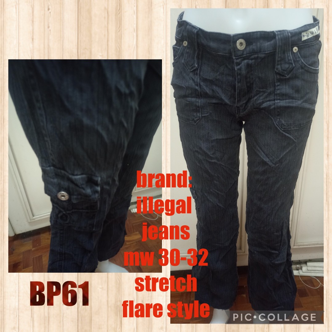 Preloved trendy mix denim pants 7 