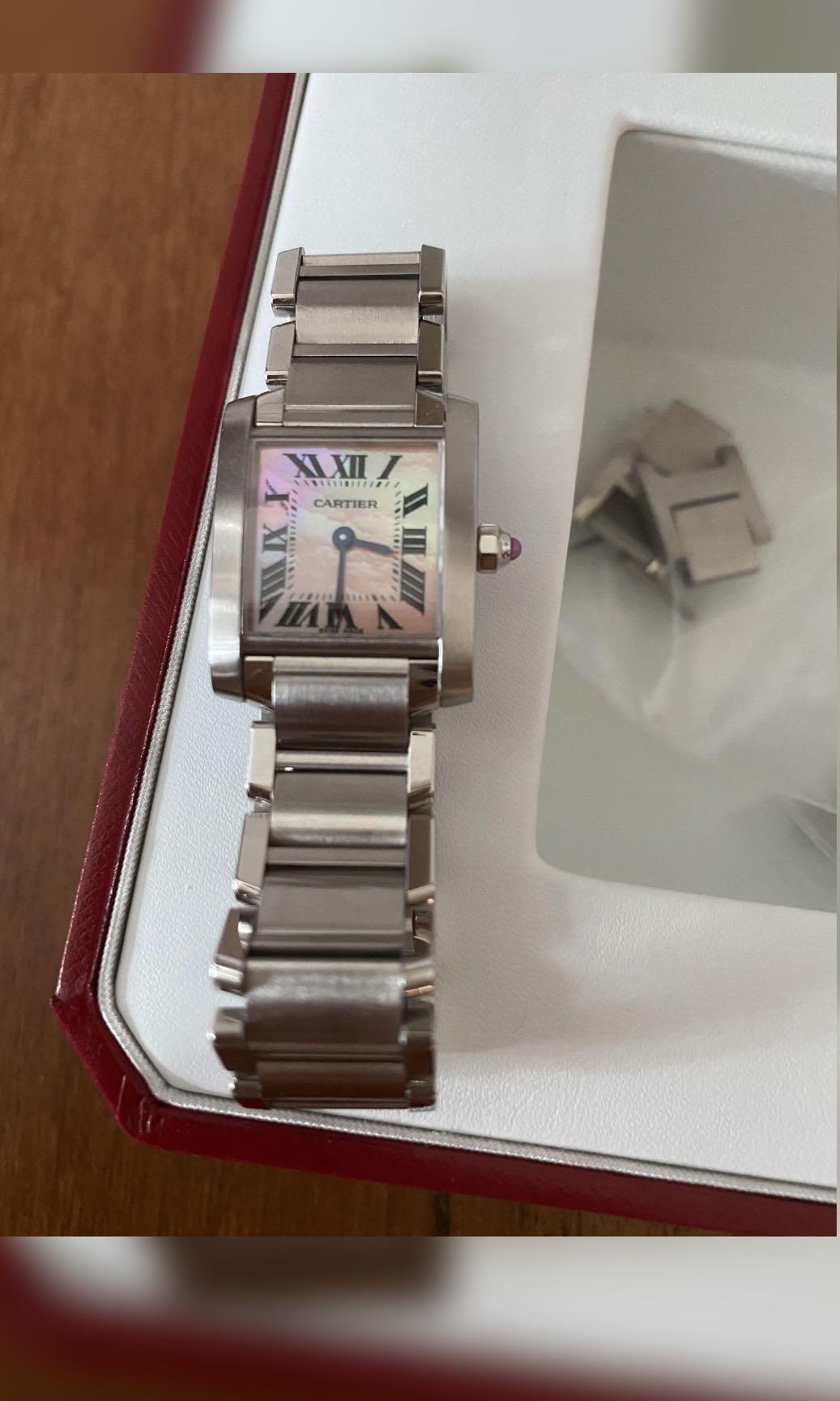 Cartier tank francaise mother of pearl online