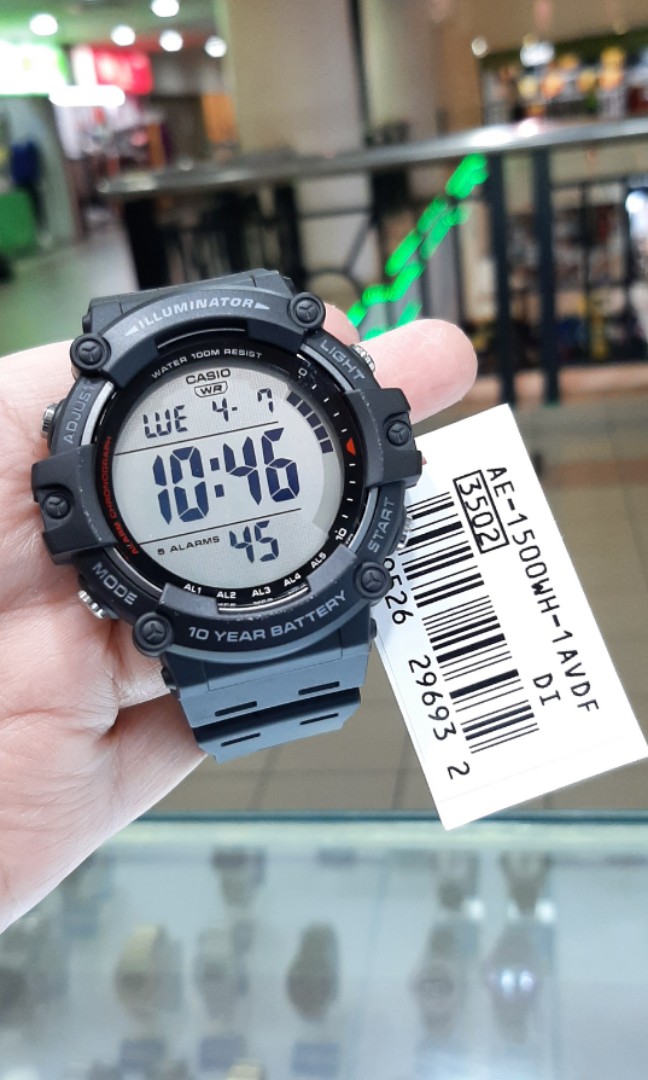 Ready Stock Casio Digital Watch AE-1500WH, Men's Fashion, Watches on  Carousell