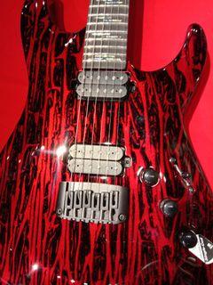 schecter c-1 silver mountain blood moon
