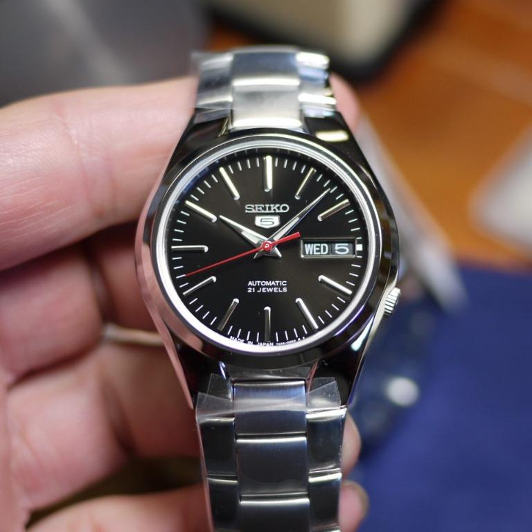 Seiko 5 SNKL45J1 Made In Japan Automatic 21 Jewels Black Dial Stainless Steel Men s Watch SNKL45J SNKL45