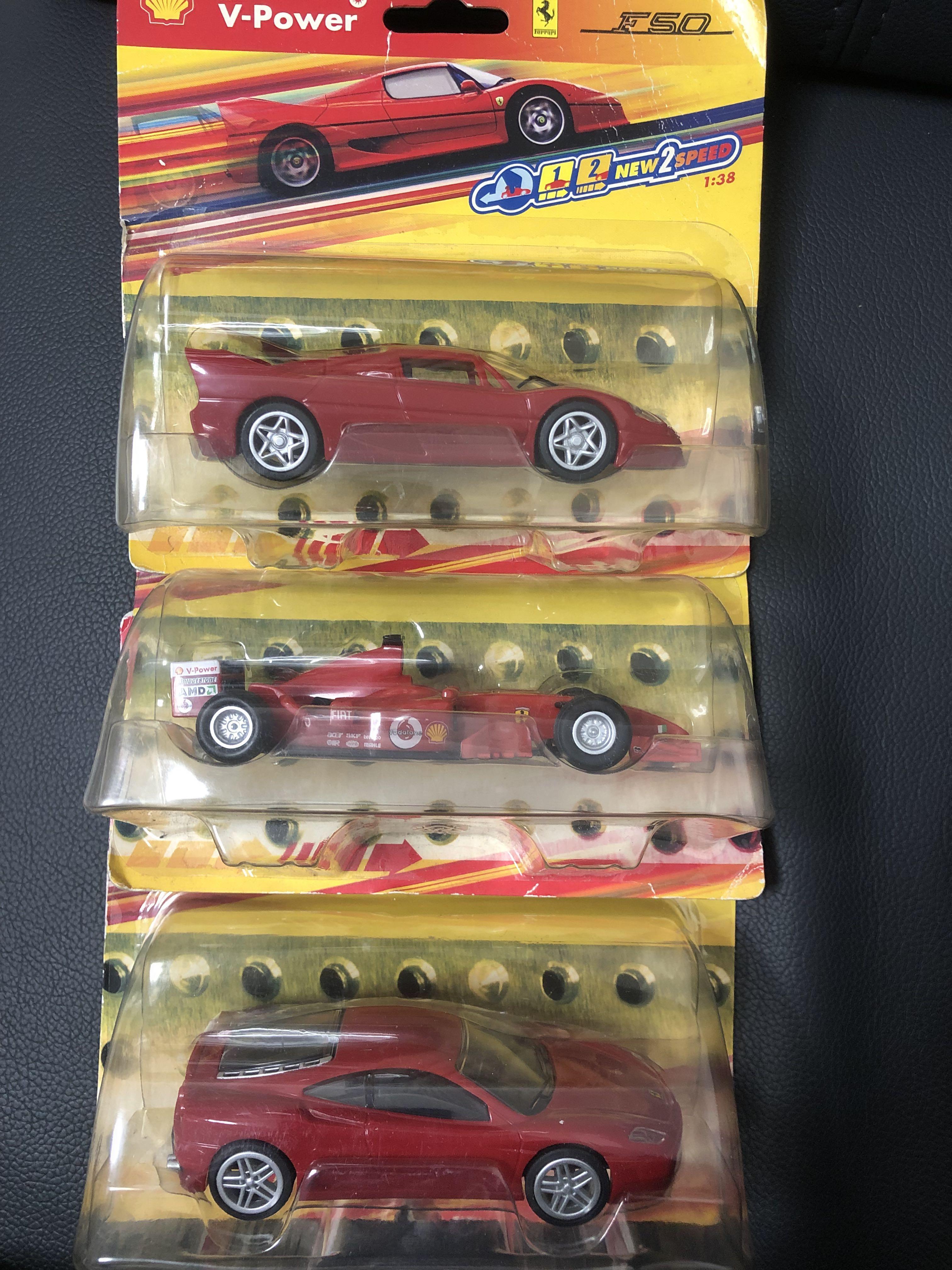 Shell x Ferrari ~ V-Power 1:38 模型車 (F50/F430/F2005), 興趣及遊戲, 玩具 & 遊戲類 ...
