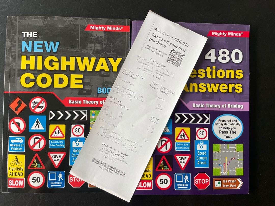 singapore basic theory driving test 480 questions and answer/ the new ...