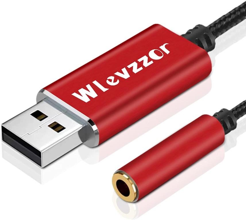 SJ225 USB to 3.5mm Jack Audio Adapter,USB to 3.5mm TRRS 4-Pole Female ...
