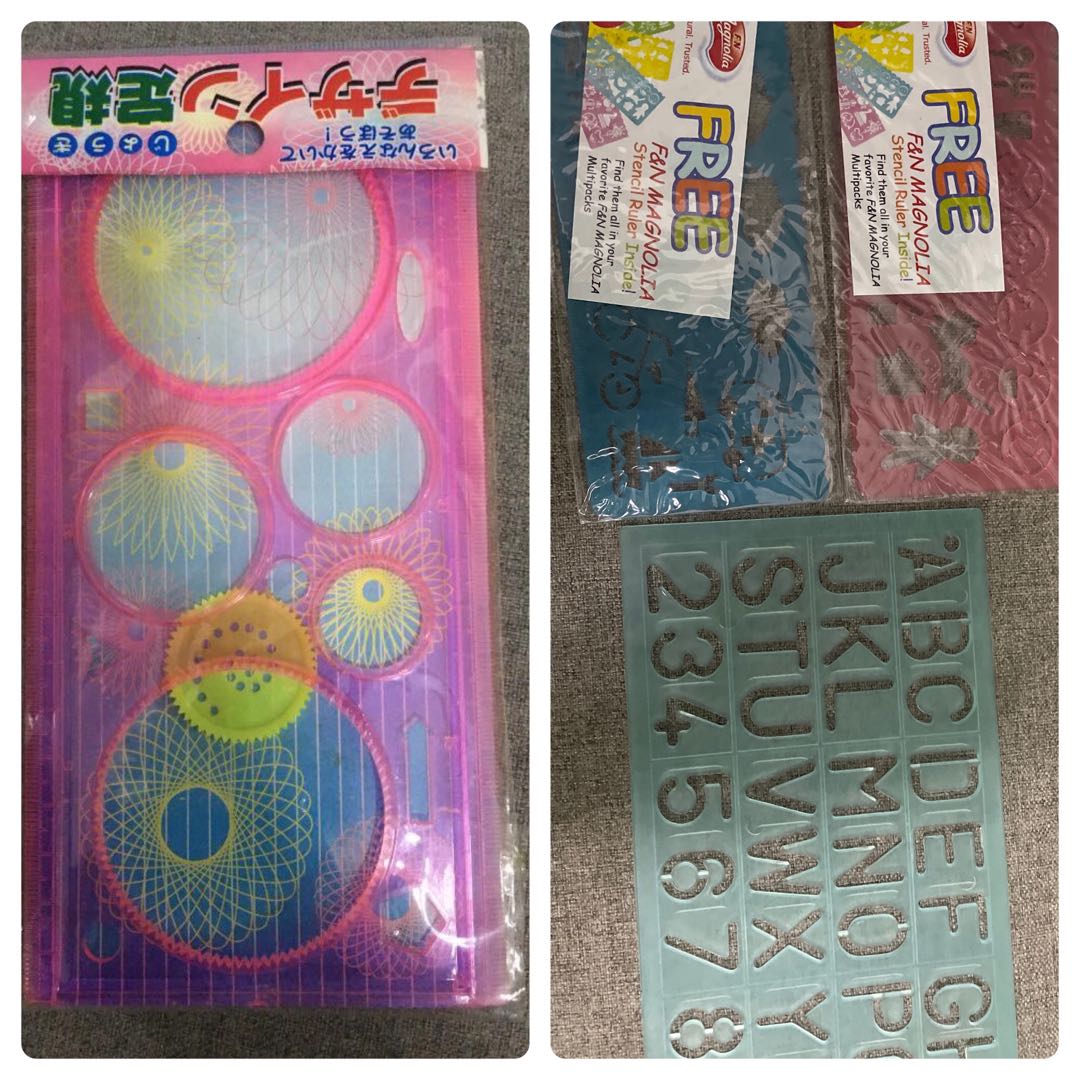 Stencil ruler, Hobbies & Toys, Stationery & Craft, Craft Supplies ...