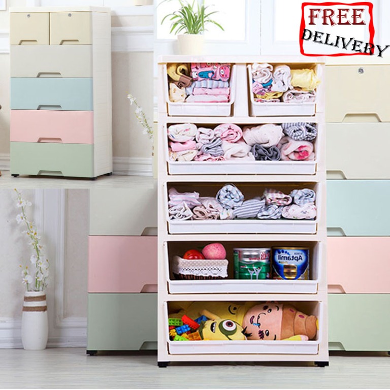 Storage Drawers & Plastic PVC storage cabinet, Furniture & Home Living ...