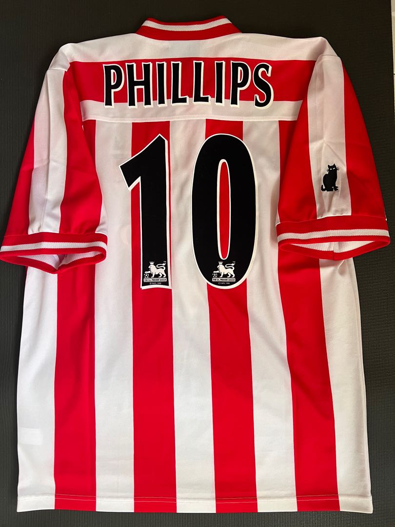 SUNDERLAND 1998 VINTAGE HOME JERSEY ASICS / KEVIN PHILLIPS 10, Men's Fashion, Tops & Sets