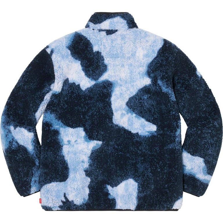 Supreme® x The North Face® Bleached Denim Print Fleece Jacket, 男 