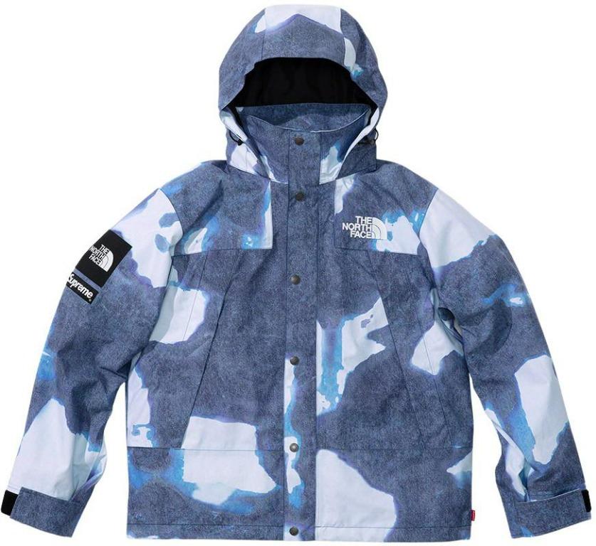 Supreme® x The North Face® Bleached Denim Print Mountain Jacket