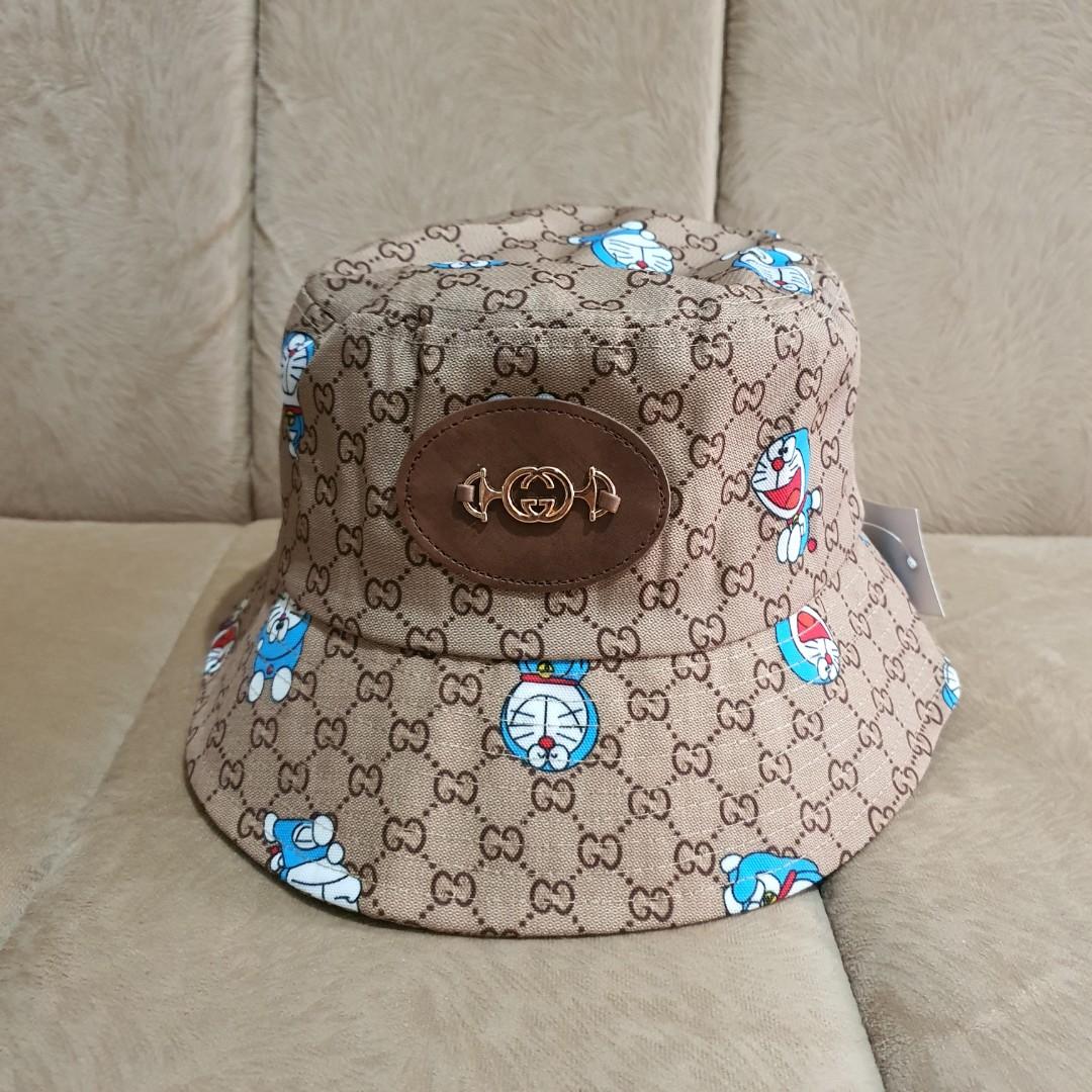 Topi Gucci Doraemon Kanvas Lucu, Fesyen 