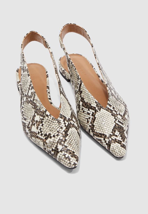 Topshop Abella Snake Slingback Flats EU36 TerlebihBeli. MustGo