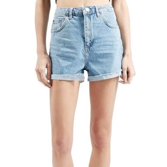 Topshop Moto Denim High-Waisted Shorts 