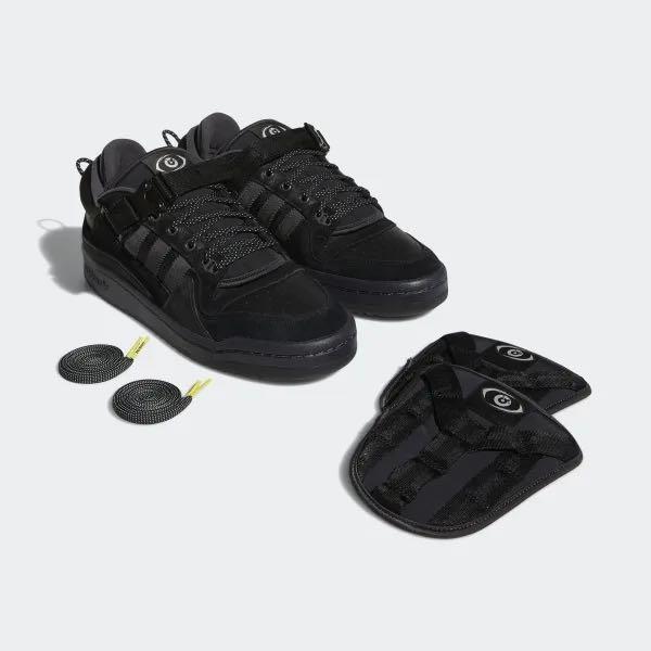 US9.5 Adidas x Bad Bunny Forum Low Black, Luxury, Sneakers u0026 Footwear on  Carousell