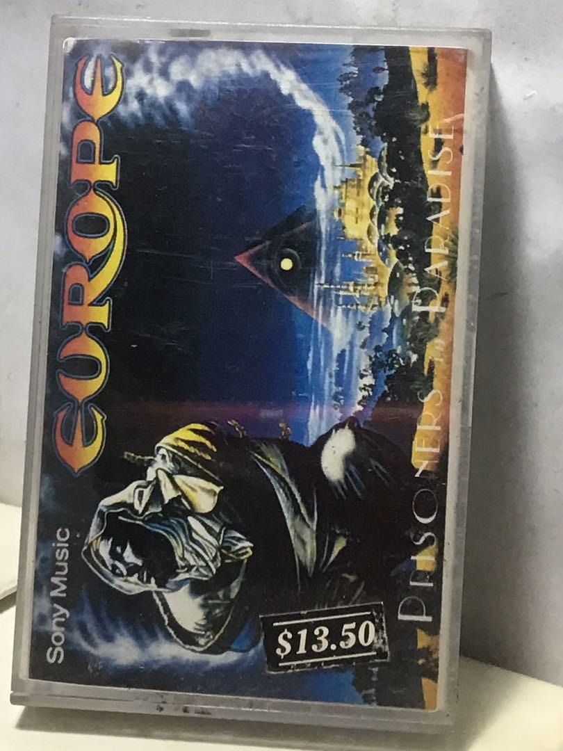 VINTAGE CASSETTE TAPE Europe Prisoners in Paradise OOP KASET Anubis Hard Rock, Hobbies & Toys