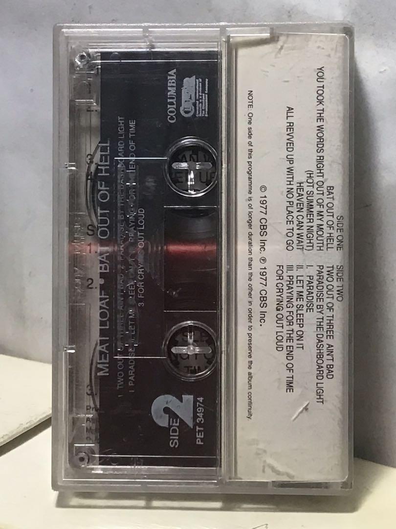 VINTAGE CASSETTE TAPE Meat Loaf Meatloaf Bat Out of Hell OOP KASET