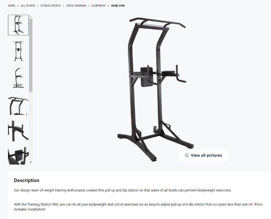 Weight training dips cheap station 900