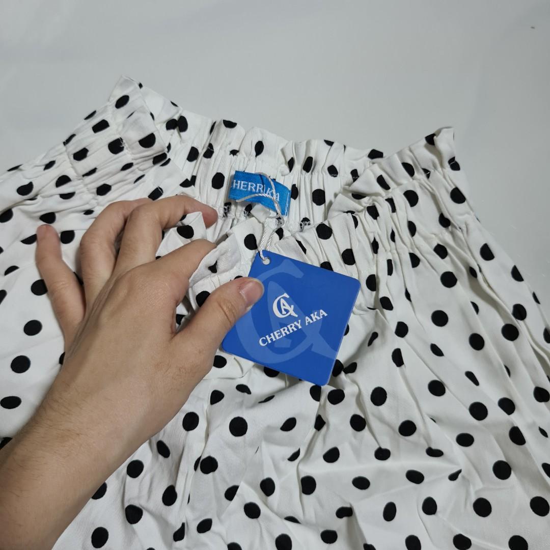 White polka deals dot shorts