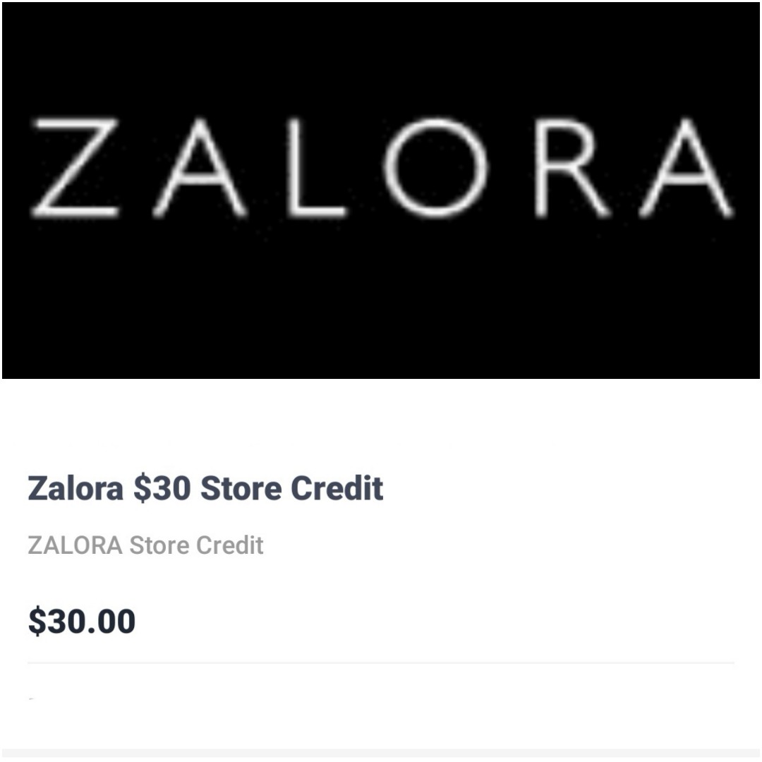 Zalora 30 Gift Card Voucher, Tickets & Vouchers, Store Credits on