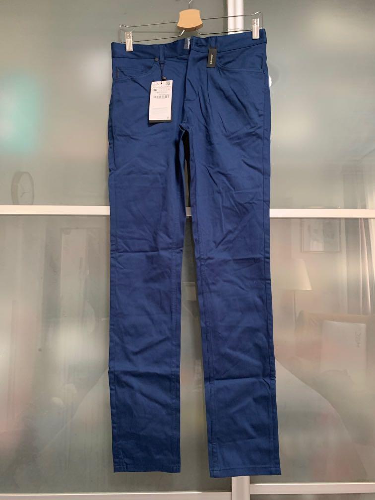 Men's ZARA Pants | Zara pants, Black dress pants men, Navy blue dress pants