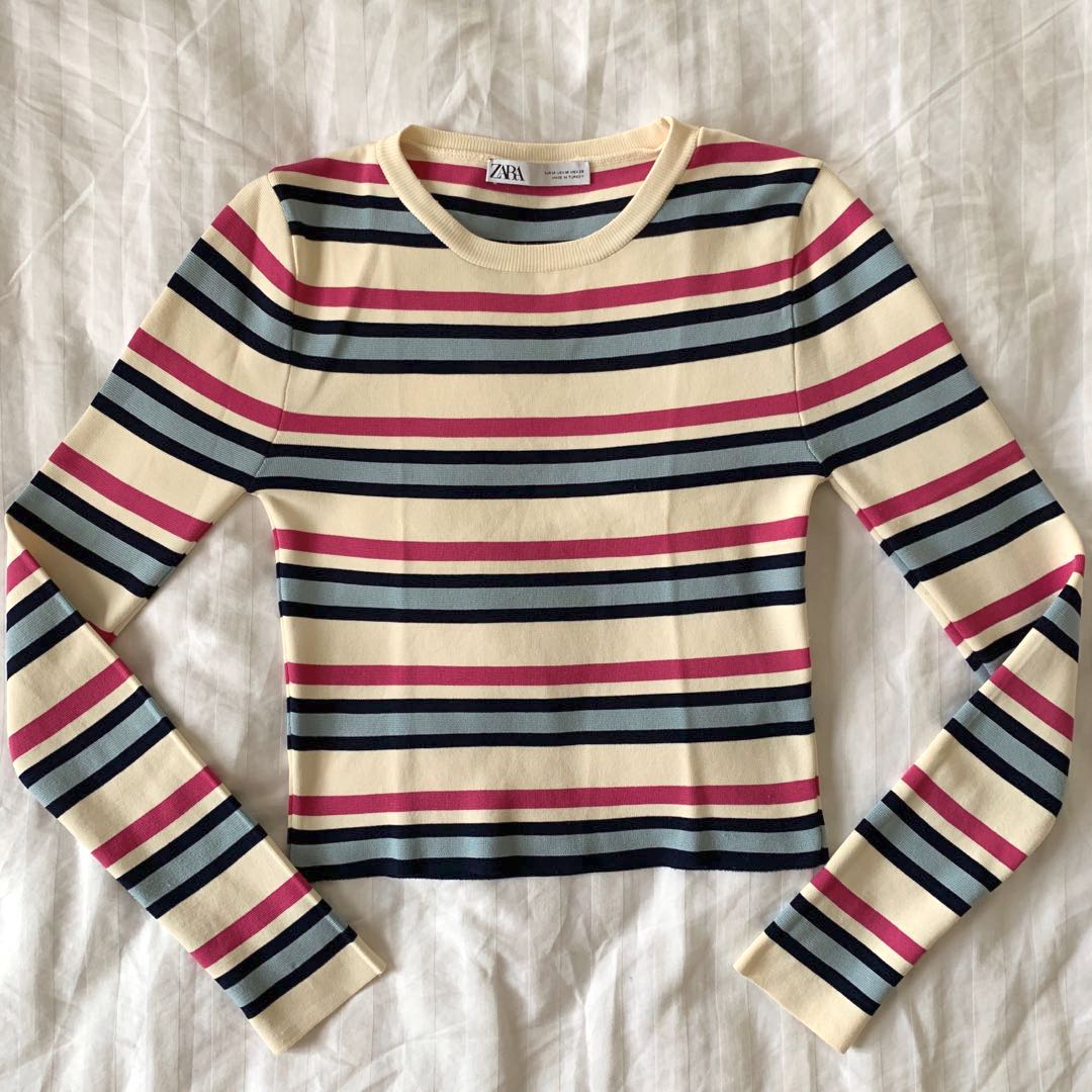 ZARA Striped Long Sleeve, Women's 