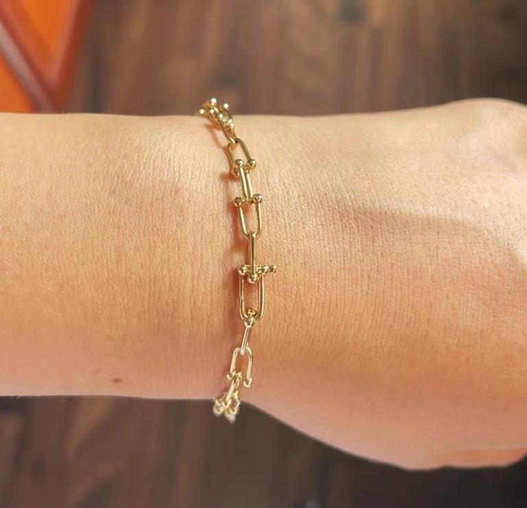 18K Gold White Gold Hardwear Link Bracelet Necklace Women s