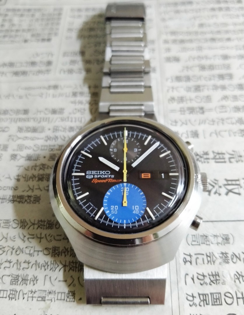 1972 Seiko 5 JDM Tokei Zara Rally Chronograph SpeedTimer 精工五大碗表赛车计时款 6138- 0020 (Original JDM Bracelet), Luxury, Watches on Carousell
