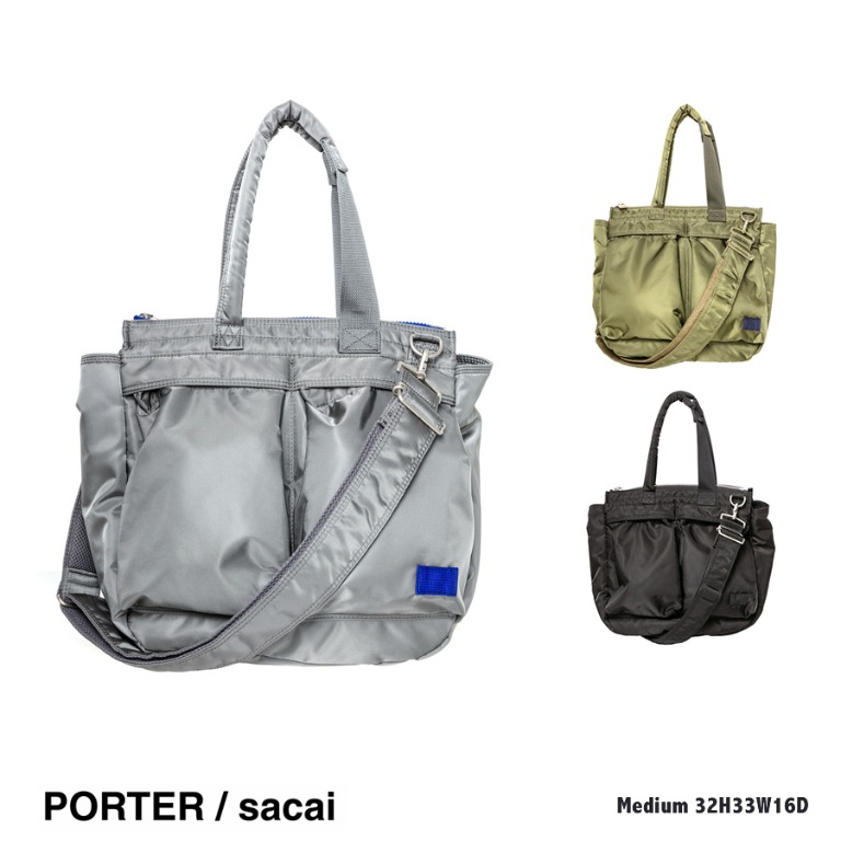 日本直送 日本製 #1424M sacai x PORTER - Pocket Tote