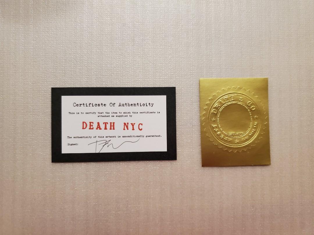 高級額付☆DEATH NYC POPART☆ DEATH NYC 茶化す 名作100選 ポスター