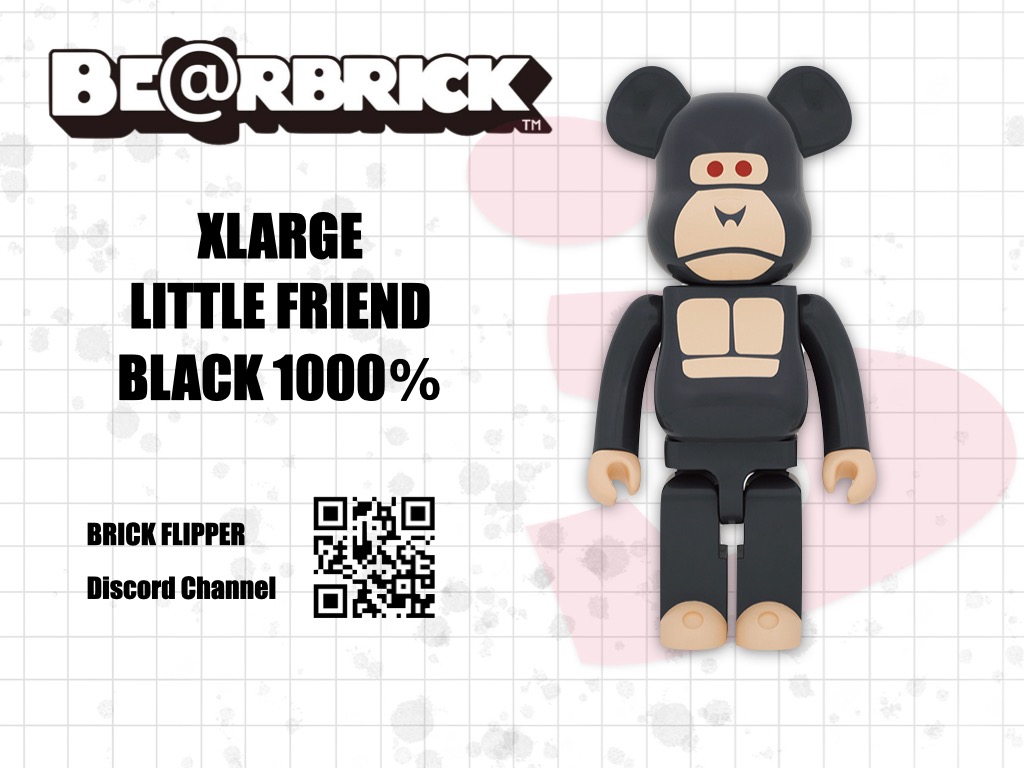 LITTLE FRIEND BE@RBRICK BLACK 1000%