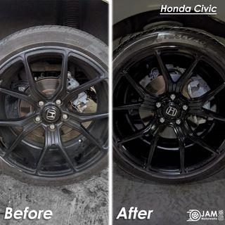 🔥 Free Lifetime Touch Up🔥 Car Rims and Brake Caliper Spray Paint Services *Limited time promo* (Honda Civic suitable for all car models like BMW , Audit , Honda , Toyota , Mitsubishi , Mercedes , Brembo Brake , Suzuki , Mini Cooper , Brake Kit