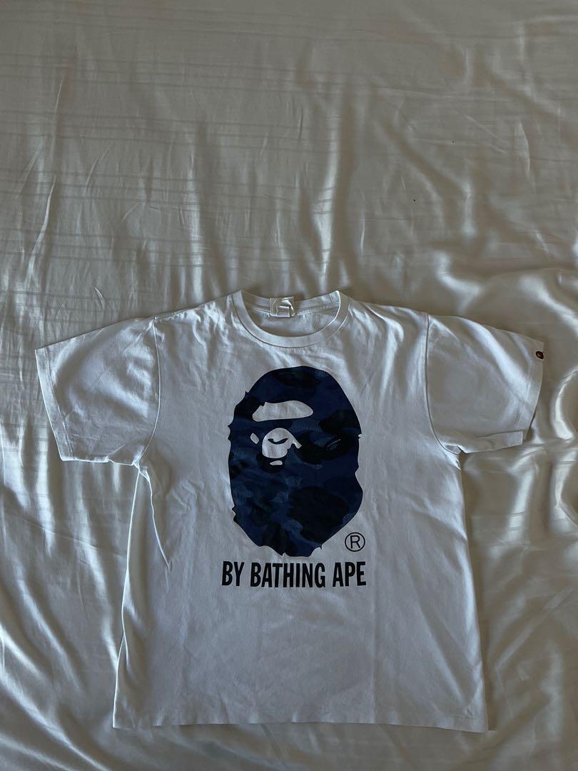 Blue a on sale bathing ape shirt