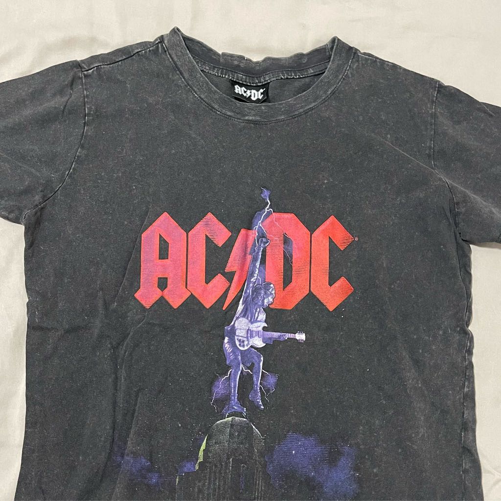 ac/dc graphic band tee, Women's Fashion, Tops, Shirts on Carousell