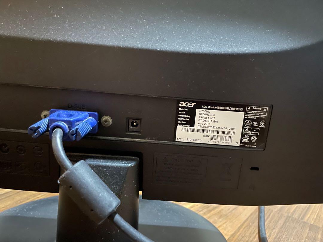 Acer S200HL HD Monitor, Computers & Tech, Desktops on Carousell