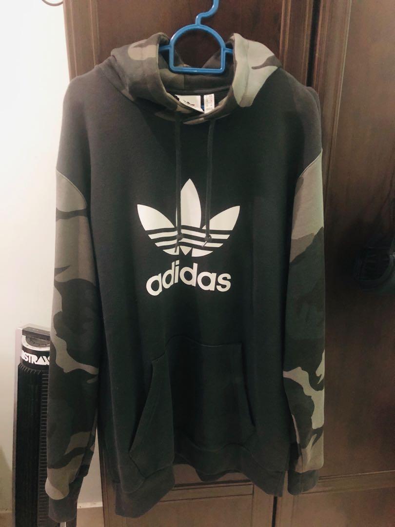 ADIDAS CAMO HOODIE Men s Fashion Tops Sets Hoodies on Carousell