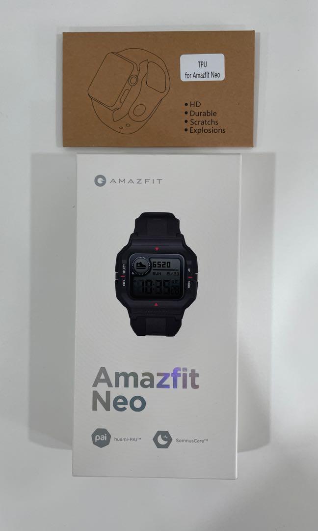 Smartwatch amazfit hot sale neo black