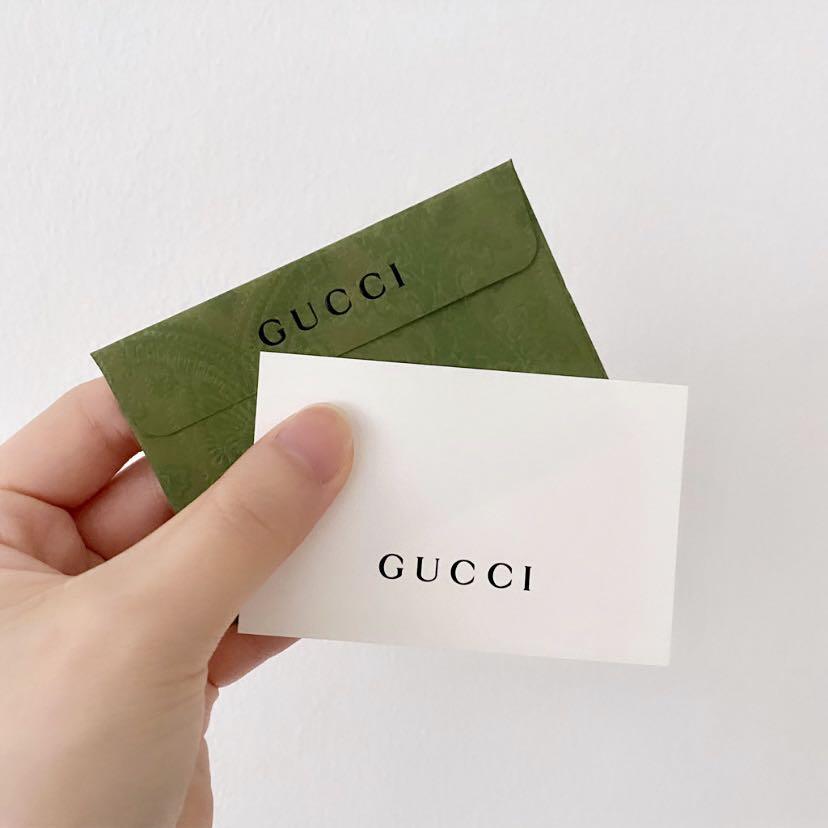 Ahuyentar Bolos comerciante 🎄Authentic Gucci Classic Gift Card with Envelope , Luxury, Accessories on  Carousell
