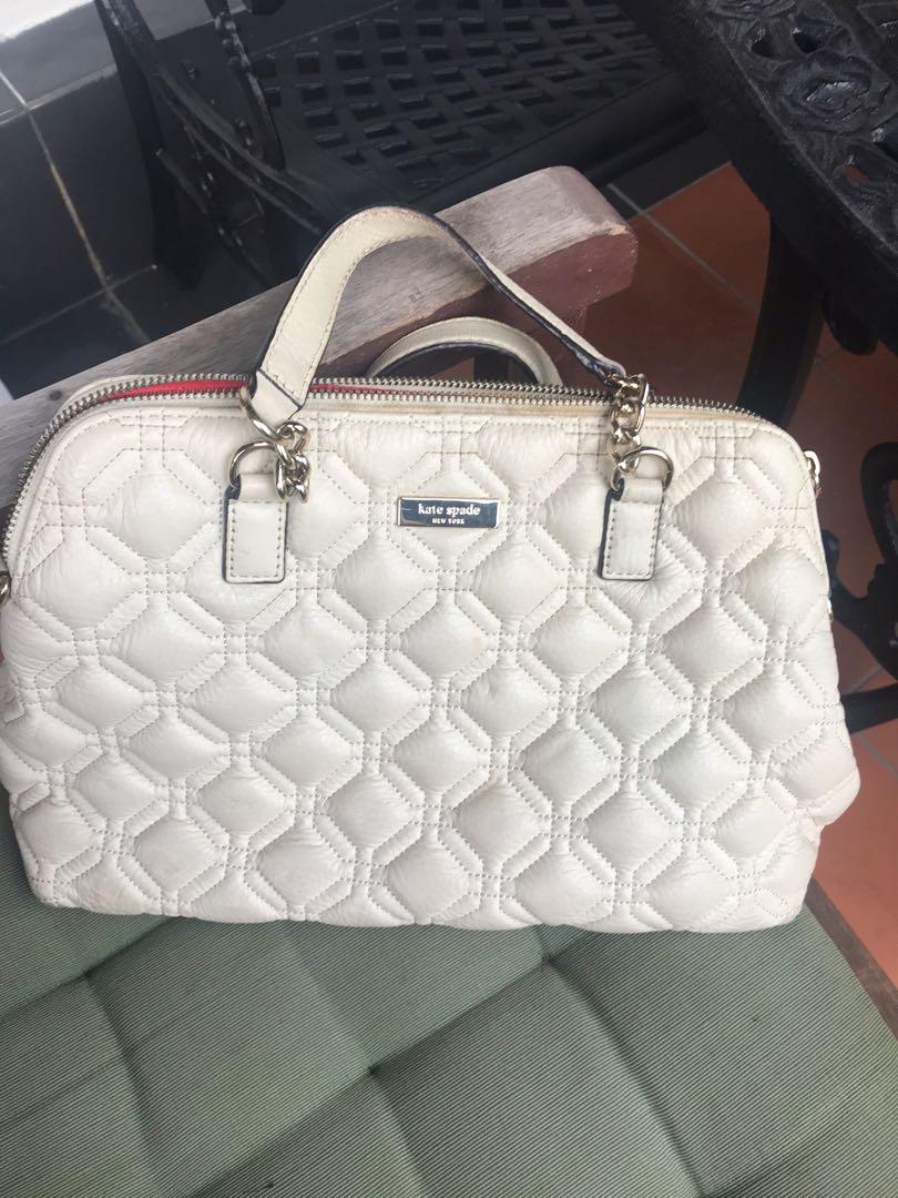 Authentic Kate Spade Quilted Off White Bag