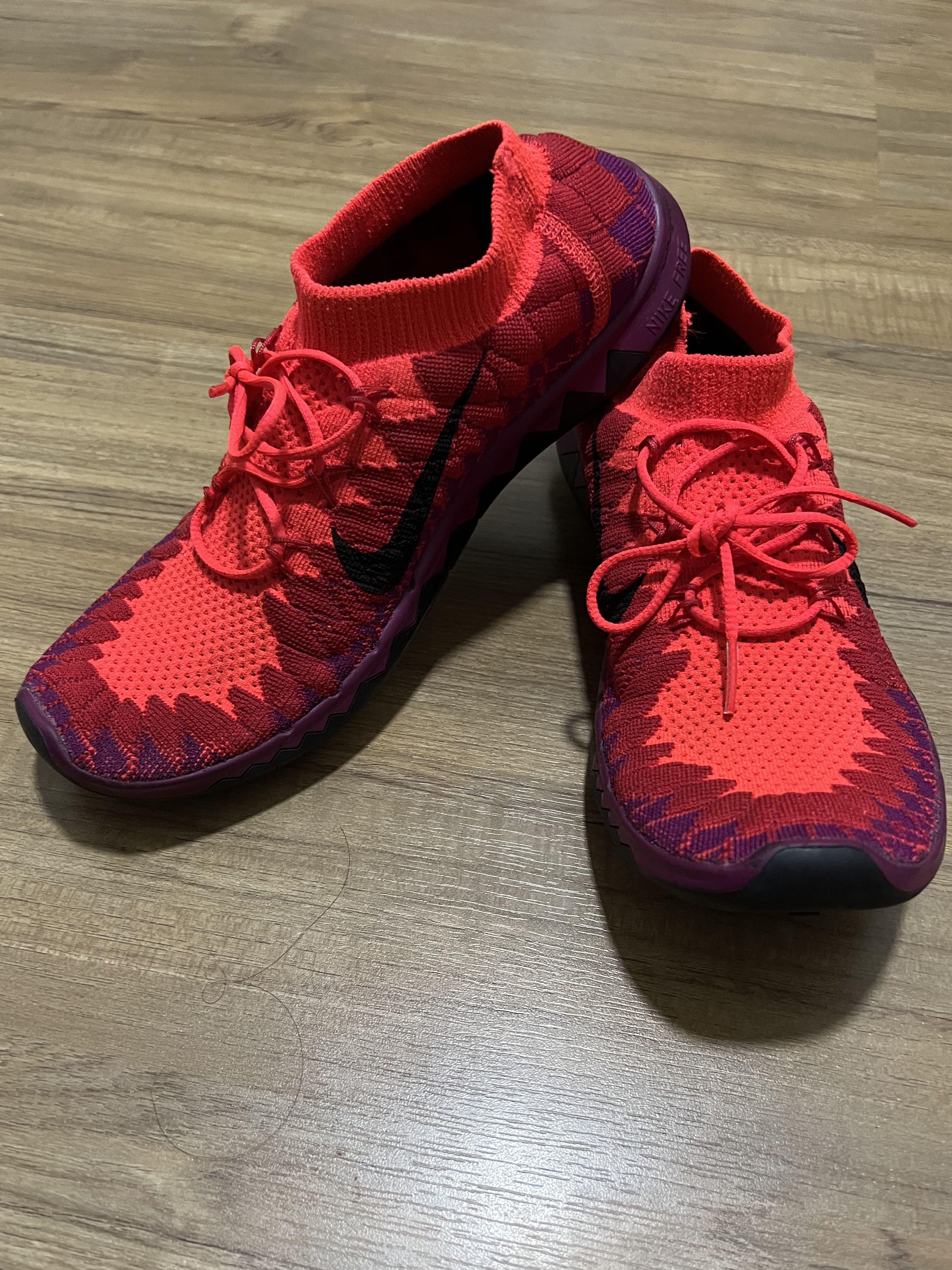 Authentic NIKE Free Red Maroon Fly Knit Running Shoes