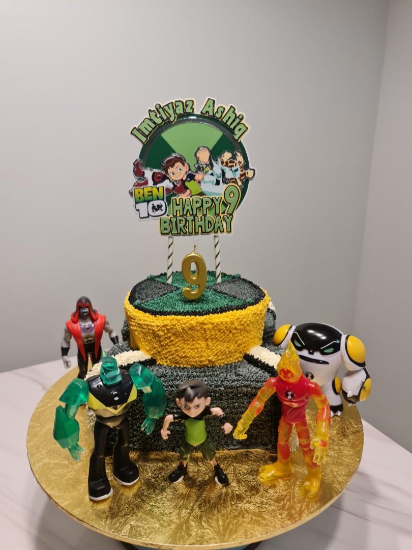 Ben 10 Birthday Cake Decorating Idea for Boys | Decorated Treats